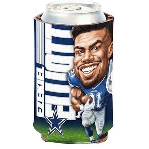 NEW NFL FOOTBALL EZEKIEL ELLIOTT #21 DALLAS COWBOYS COLD DRINK CAN COOLER HOLDER